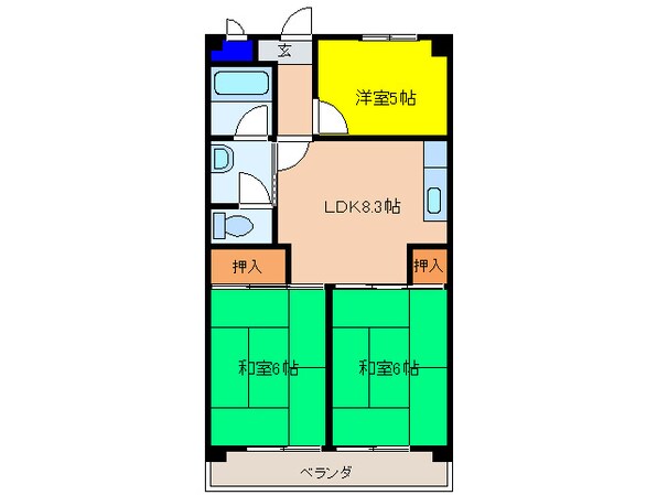 ジュネス２１の物件間取画像